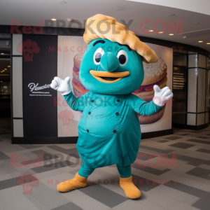 Teal Croissant mascotte...