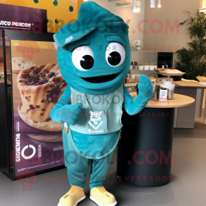 Teal Croissant mascotte...