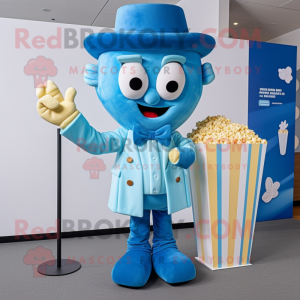 Cyan-Pop-Corn Maskottchen...