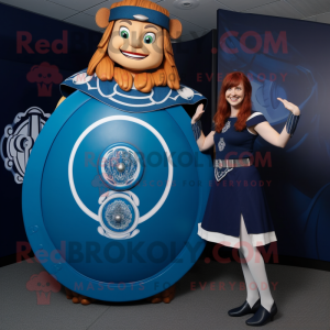 Navy Celtic Shield maskot...