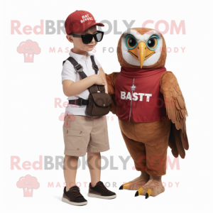 Rust Falcon maskot kostym...