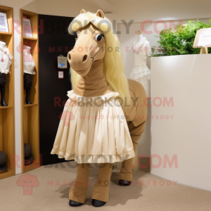 Beige paard mascotte...