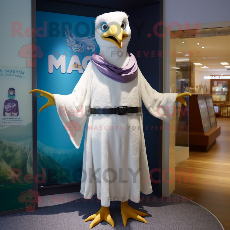 Seagull mascot costume character dressed with a Cover-up and Ties ...