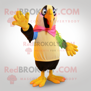 Tan Toucan maskot kostume...