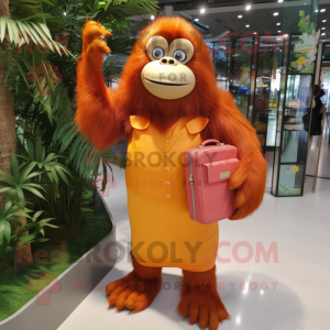 Oransje orangutangmaskot...