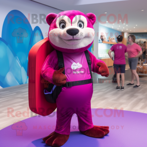 Magenta Otter mascotte...