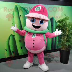 Rosa vannmelon maskot drakt...