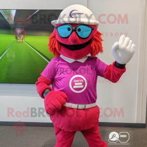 Magenta golfbal mascotte...