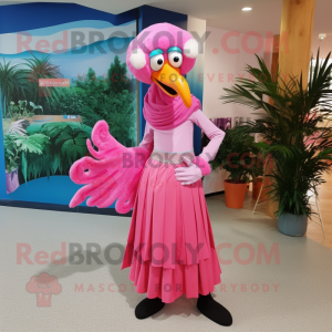  Flamingo maskot kostyme...