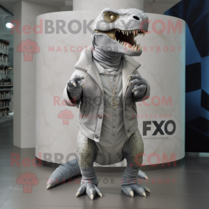 Silver T Rex mascotte...