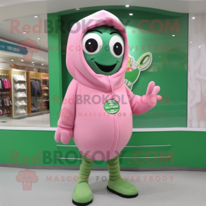 Pink Green Bean mascotte...