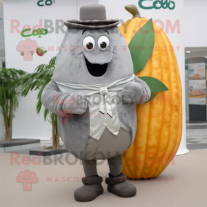 Grå melon maskot kostume...