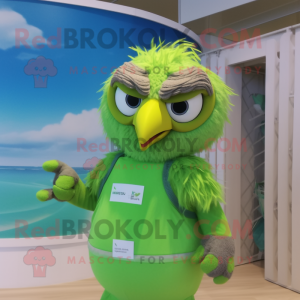 Lime Green Falcon maskot...