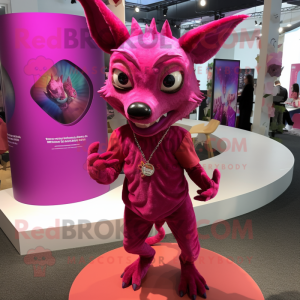 Magenta Chupacabra maskot...