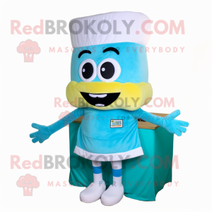 Cyan Lasagne maskot kostume...