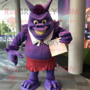 Purple Ogre maskotdräkt...