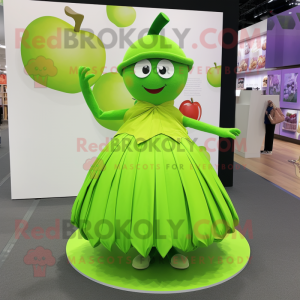 Lime Green Apple mascotte...