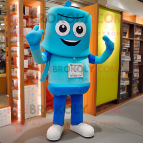 Cyan Pad Thai mascot costume character dressed with a Bootcut Jeans and Handbags