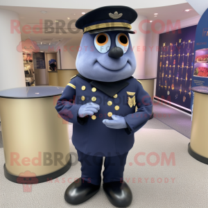 Navy Scented Candle mascot costume character dressed with a Bodysuit and Ties
