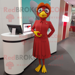 Red Canary maskot drakt...