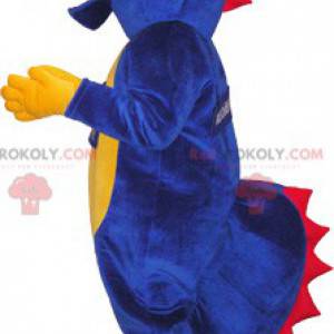 Paarse dinosaurus mascotte. Gigantische dinosaurus -
