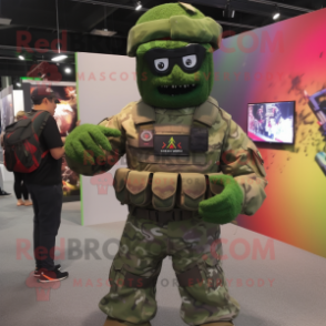 nan Commando mascot costume character dressed with a Blouse and Digital watches