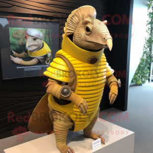 Citrongul Armadillo maskot...