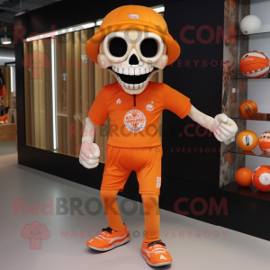 Orangefarbener Totenkopf...