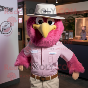 Pink Eagle maskot kostym...