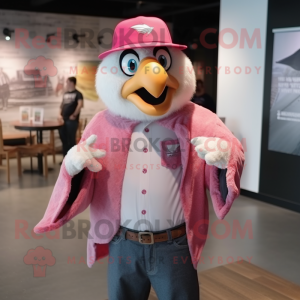 Pink Eagle mascotte kostuum...