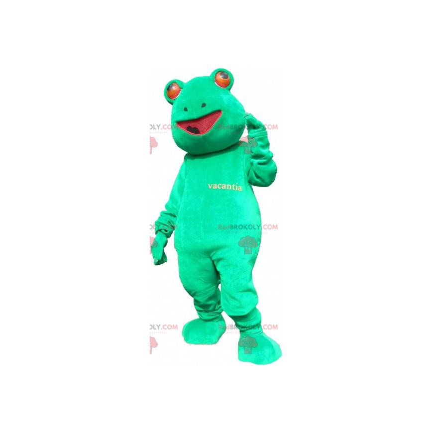 Mascotte De Grenouille Verte Geante Et Rigolote Taille L 175 180 Cm