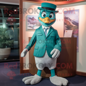 Teal Dove mascotte kostuum...