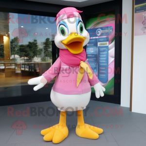 Pink Goose maskot...