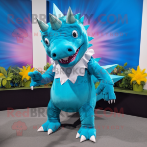 Cyan Stegosaurus mascotte...