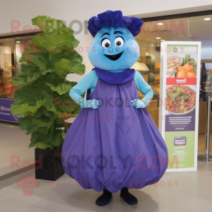 Blue Cabbage maskot kostume...