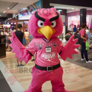 Pink Eagle mascotte kostuum...