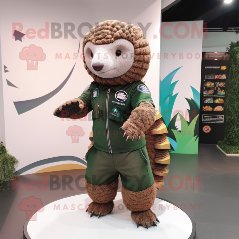 Pangolin Mascot Costume Character Dressed With A Jumpsuit And Bracelet Watches Mascot Costumes 9890