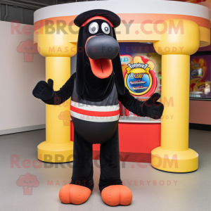 Black Hot Dog mascotte...