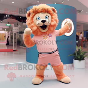 Peach Lion maskot kostume...