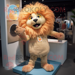 Peach Lion maskot kostume...