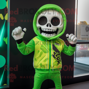 Lime Green Skull maskot...