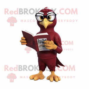 Maroon Falcon maskot drakt...