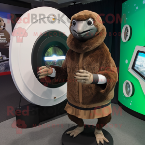 Brauner Kiwi Maskottchen...