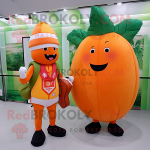 Orange Rädisa maskot kostym...