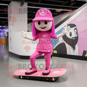 Rosa skateboard maskot...