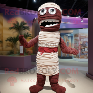 Rödbrun Mummy maskot kostym...