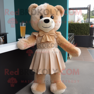 Tan teddybeer mascotte...
