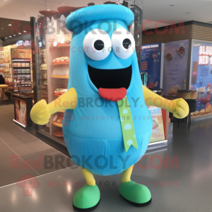 Cyan Burgers maskot kostume...