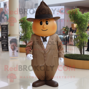 Brown Pear mascotte kostuum...