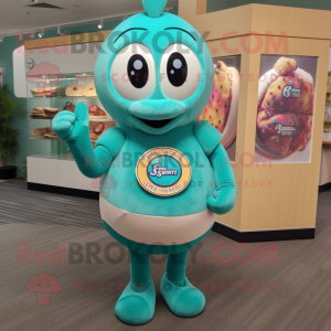 Teal Bagels mascotte...